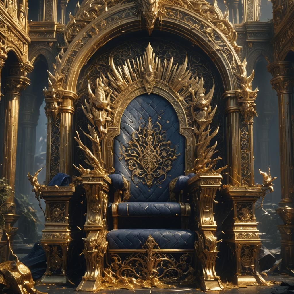 Fantastical Gold Throne in Detailed Matte Painting
