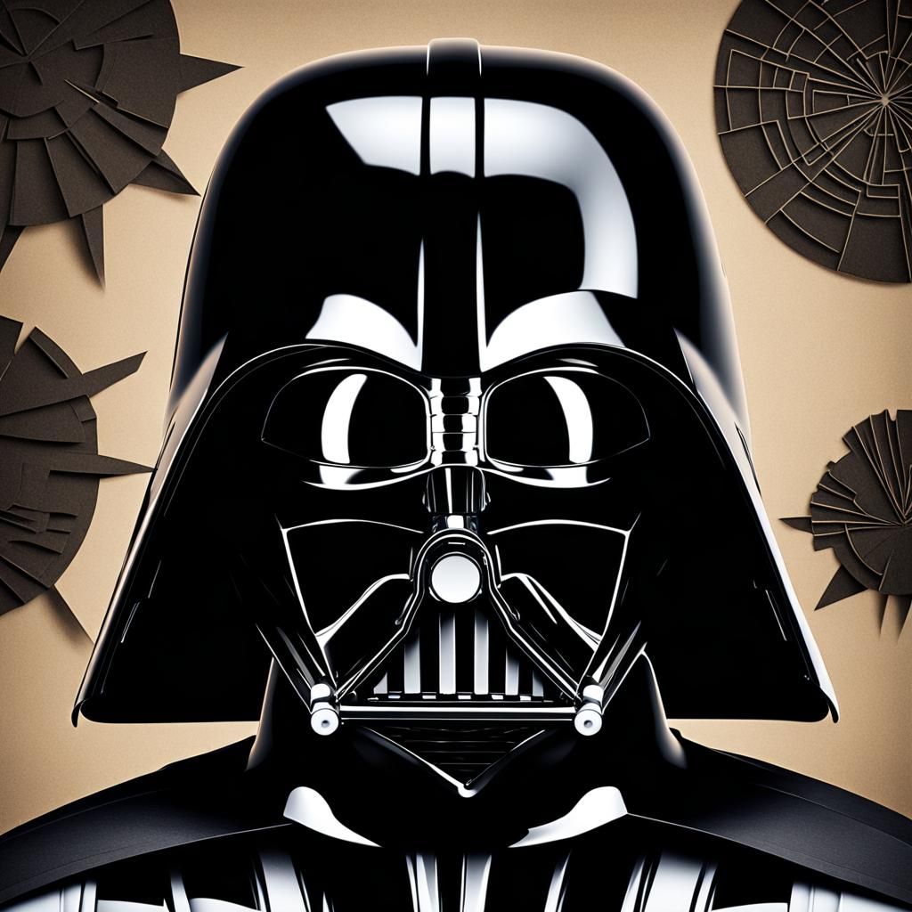 Darth Vader Helmet Portrait in Art Deco Style