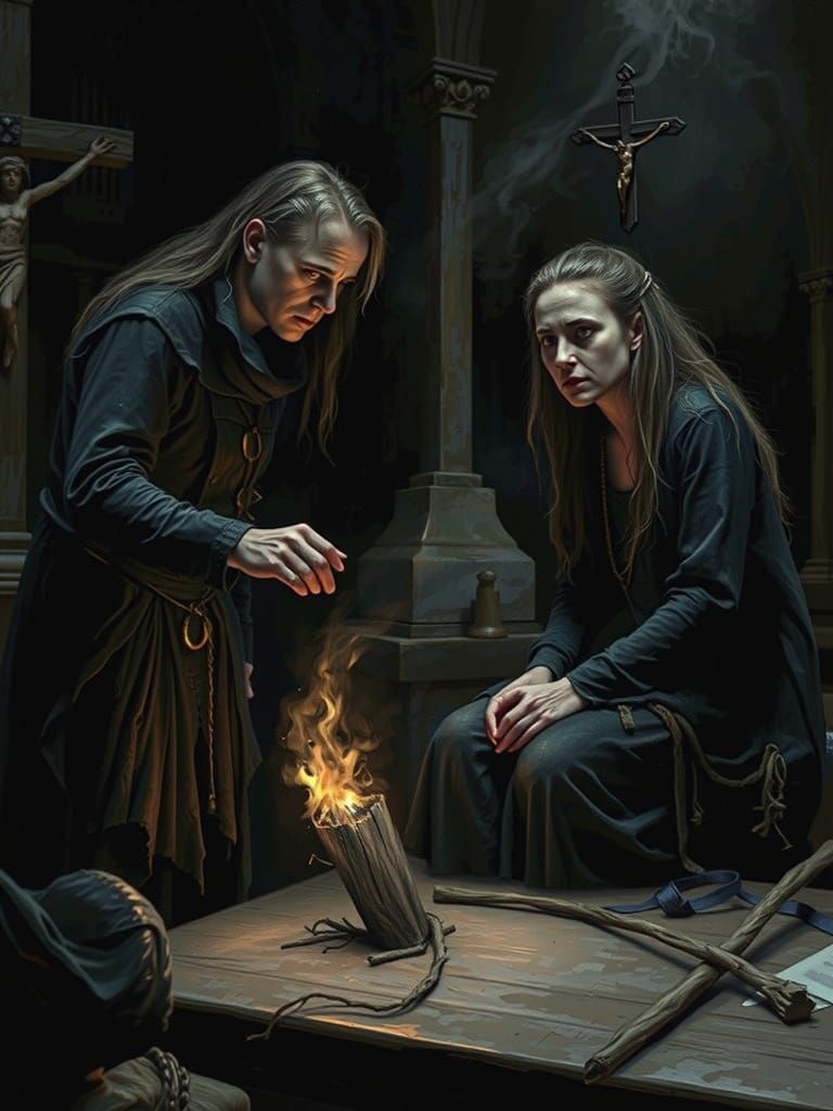 Dark Academia Inquisitor Interrogates Suspected Witch in 16t...