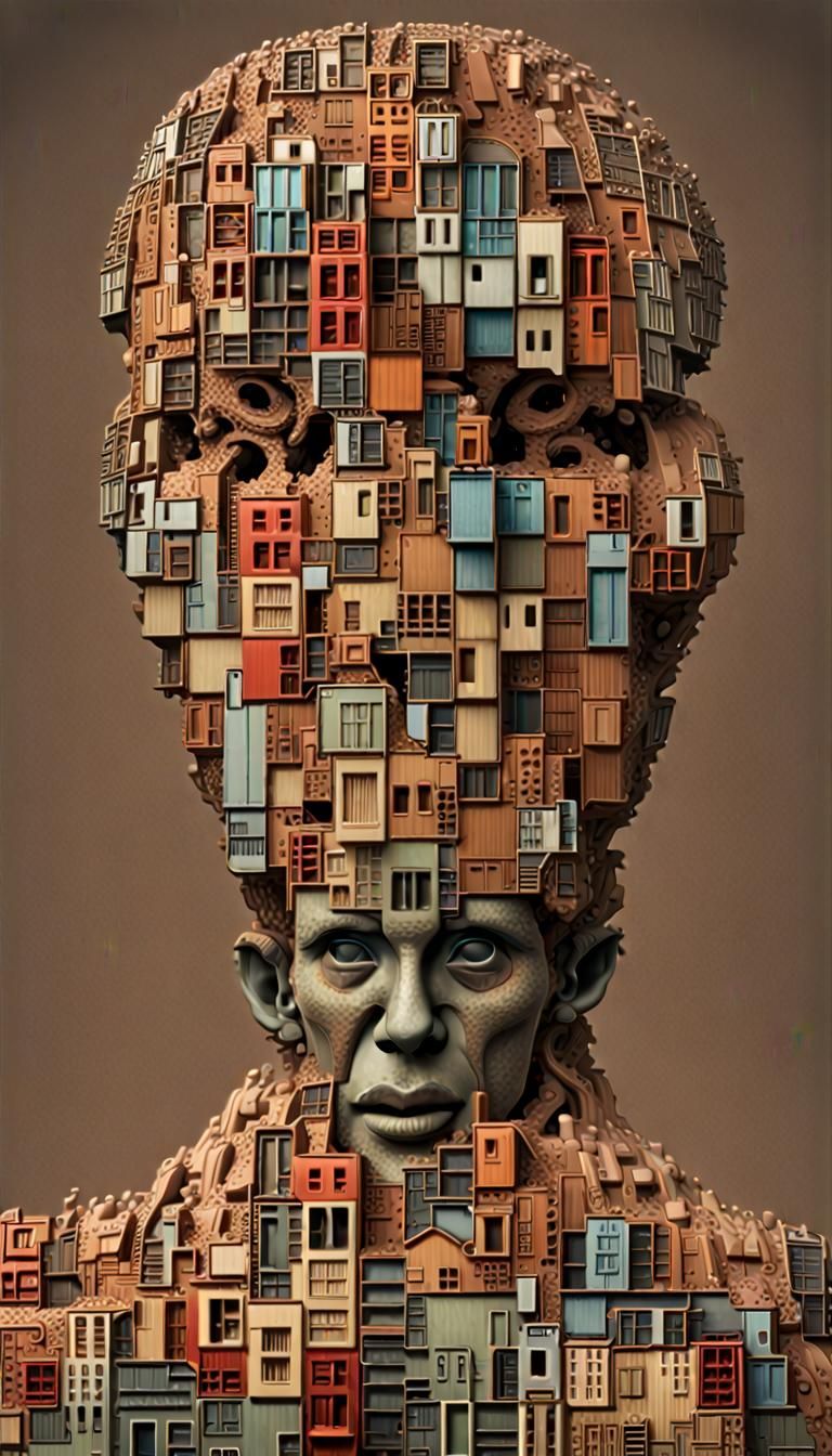 AI's Perception of Humanity in Maximalist 3D Art