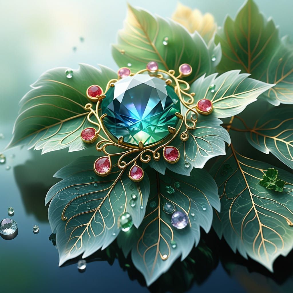 Crystal Bloom in Ethereal Paradise