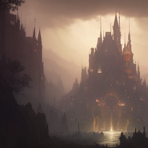 Dark Fantasy Kingdom: Hyperdetailed Concept Art