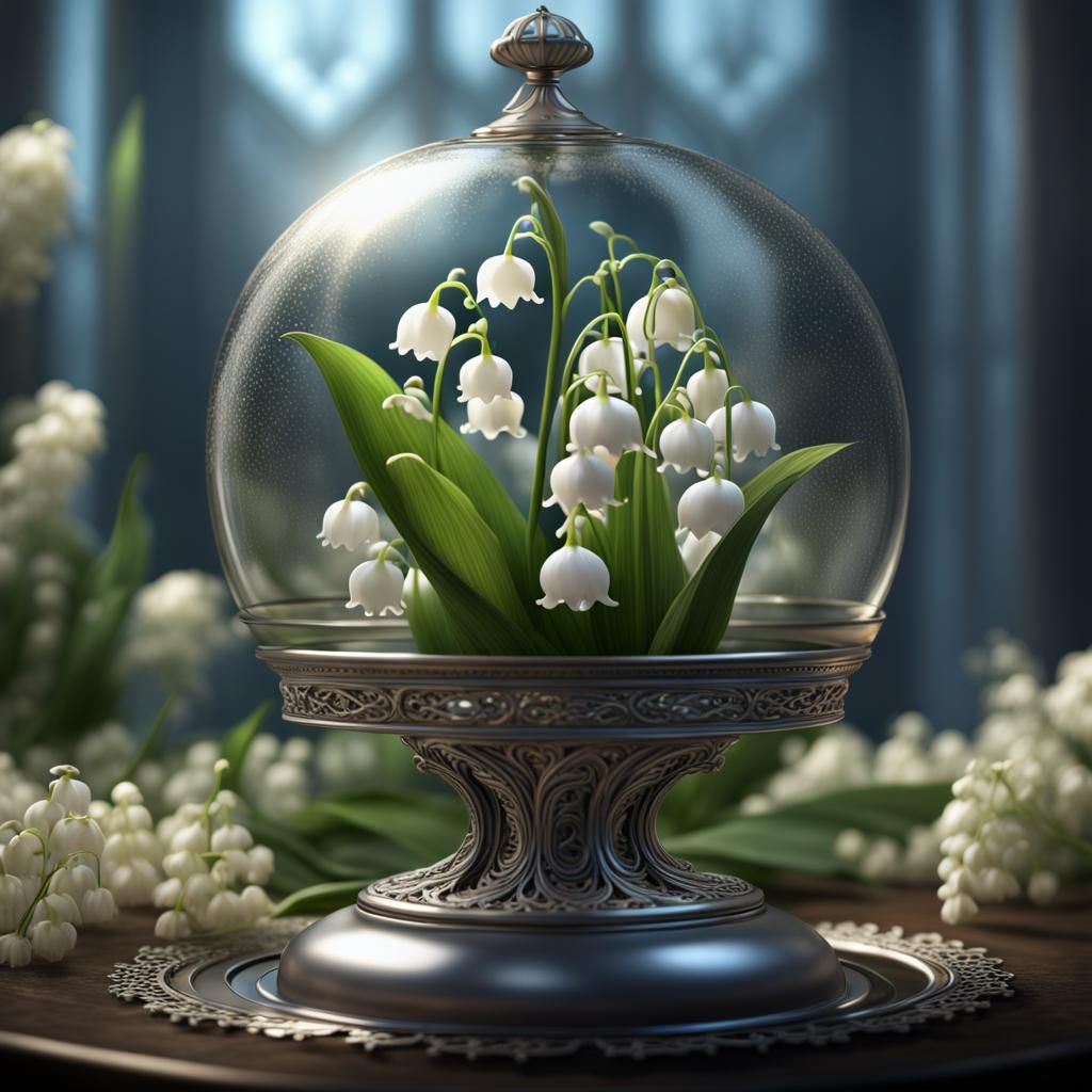 Lily of the valley preserved wedding flowers