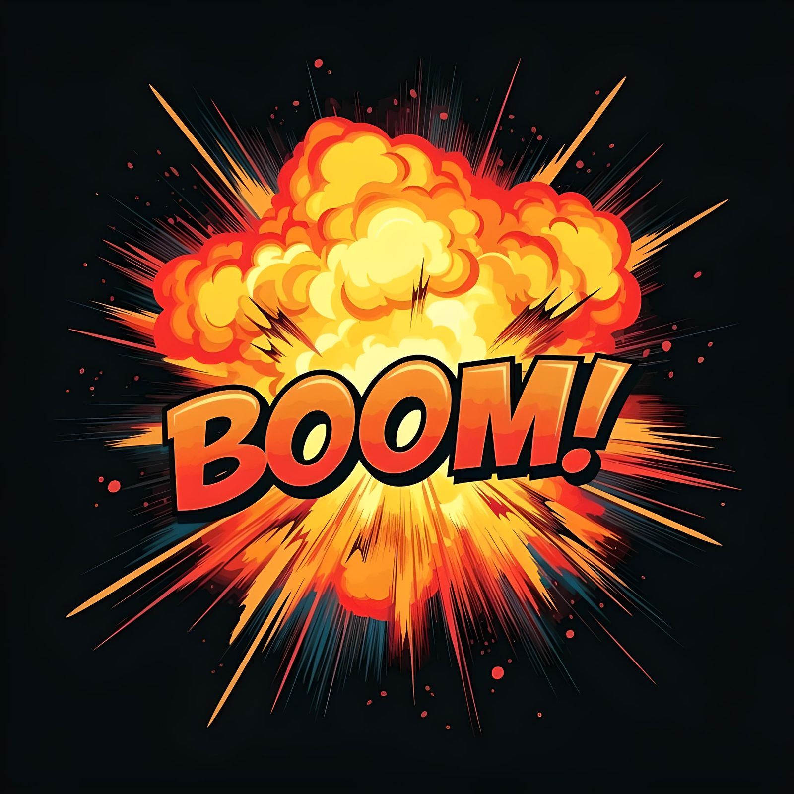 Stylized Explosion with the Word Boom