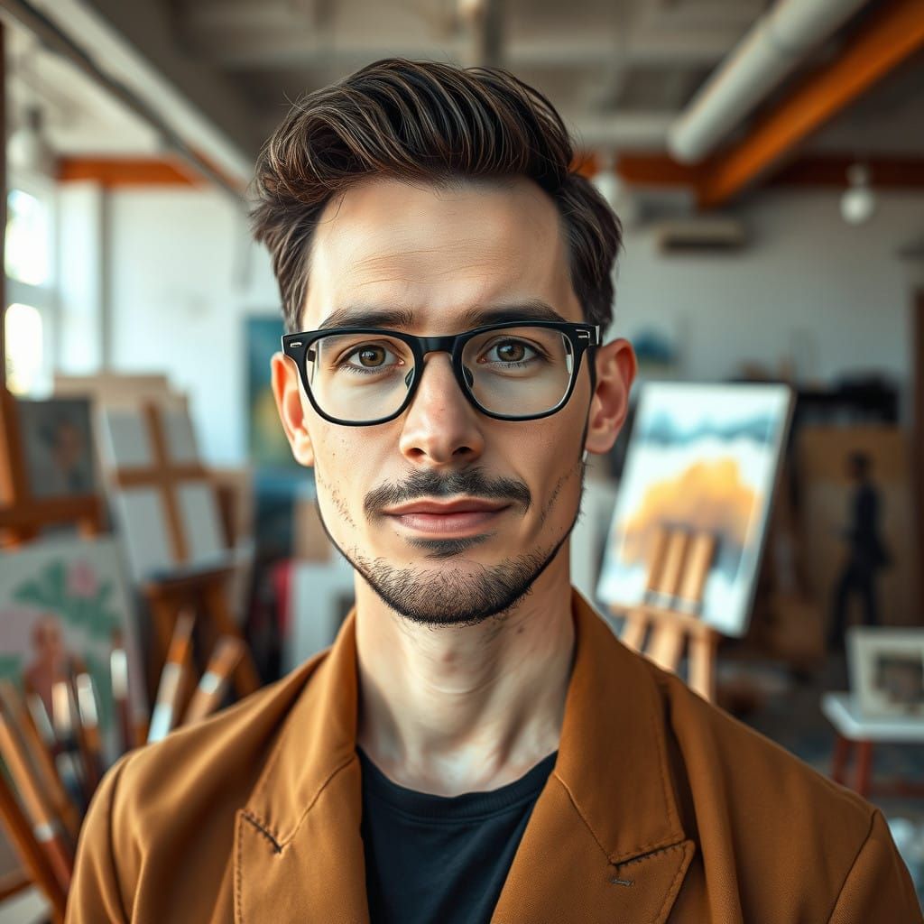 Creative Entrepreneur in Elegant Loft Setting