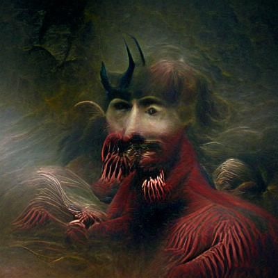 Horrific Demons in a Dark Fantasy Landscape