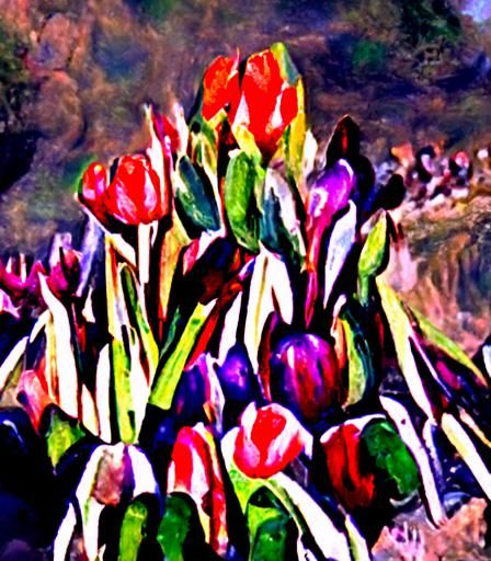 tulips of different colors 8k resolution concept art Claude ...