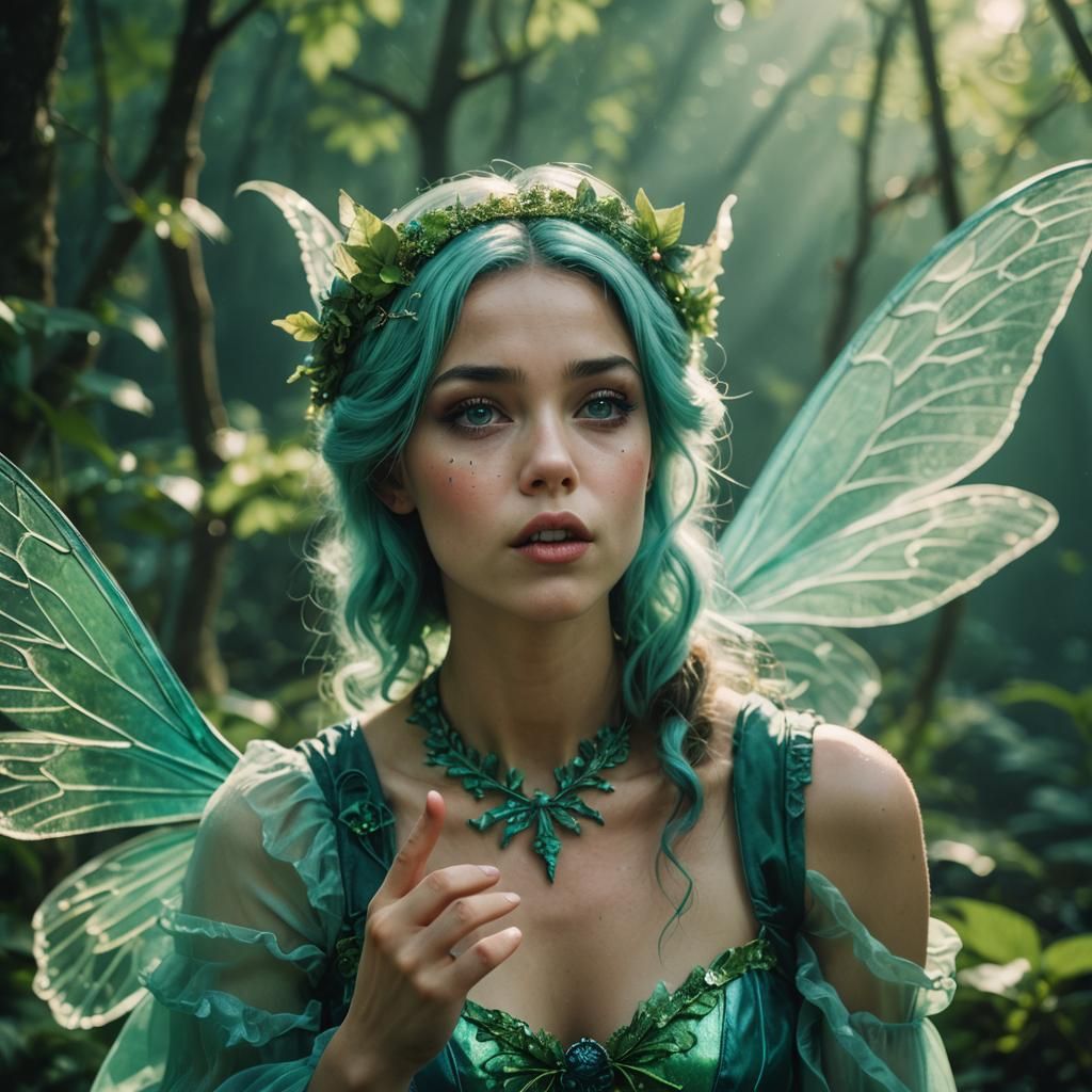 Aqua Fairy Blowing a Kiss, Cinematic Still