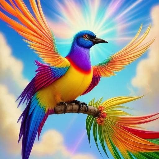 Ornate Bird of Paradise in Divine Sunshine