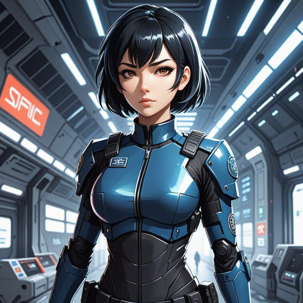 Anime scifi police girl...