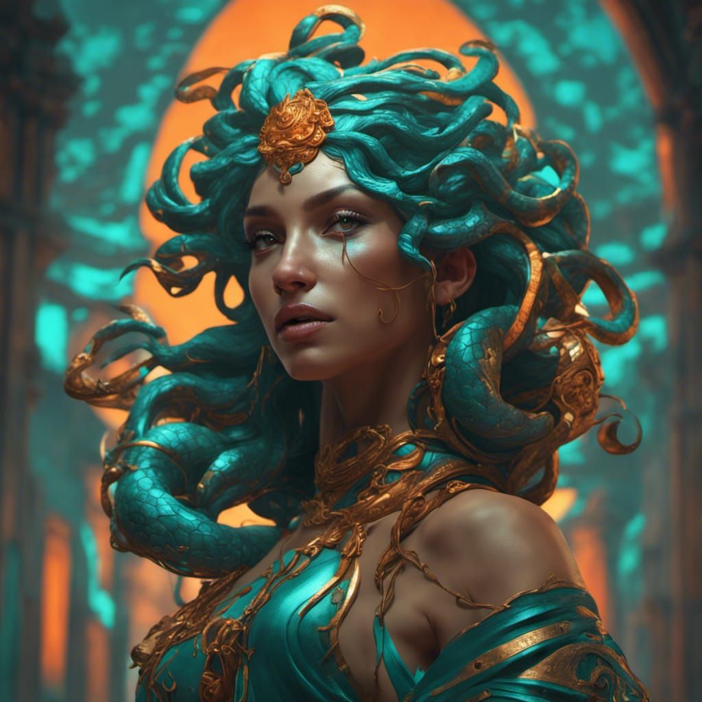 Serpentine Medusa Concept Art in 8K Resolution