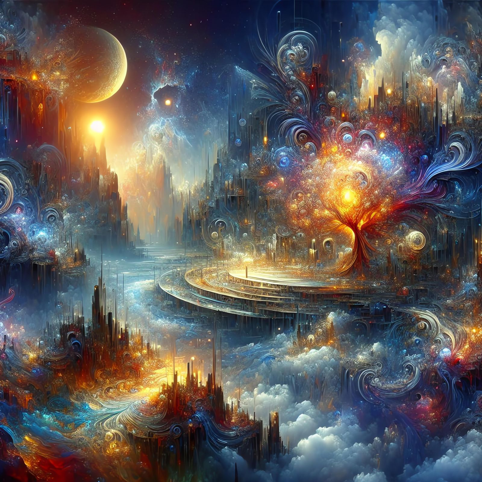 Fantasy Matte Painting with Deep Colors and Details