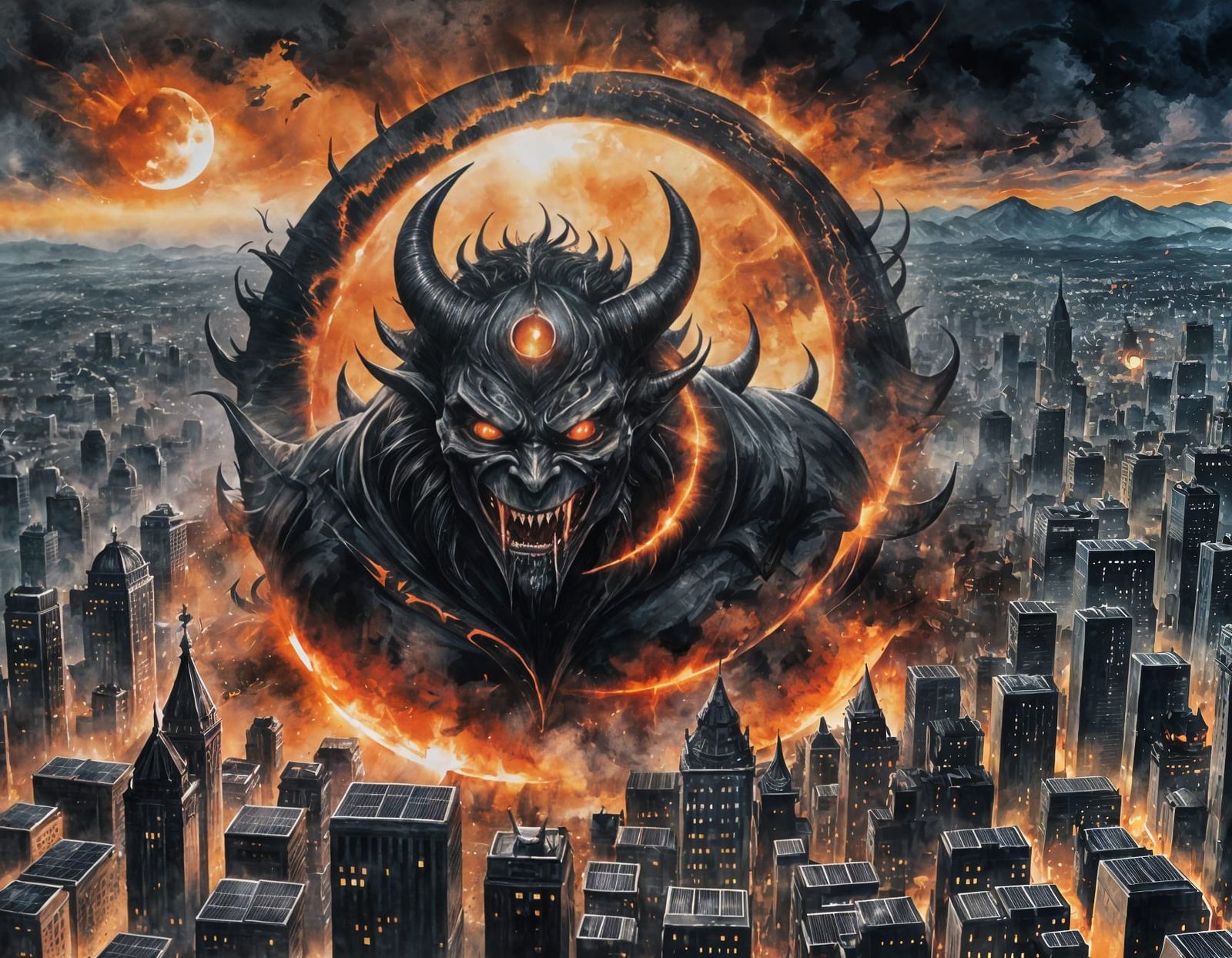 Evil Demon Arrives During Solar Eclipse