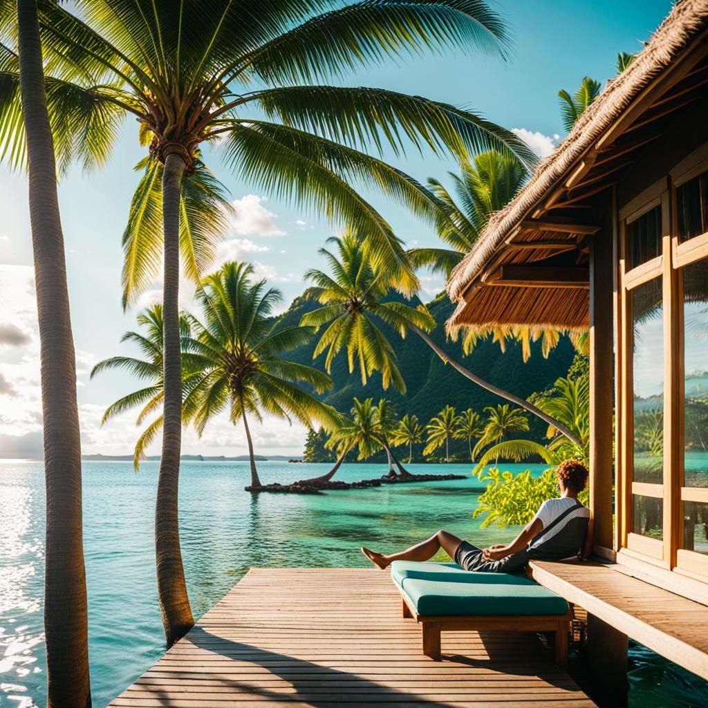 Tahitian Bungalow: A Tropical Cinematic Escape