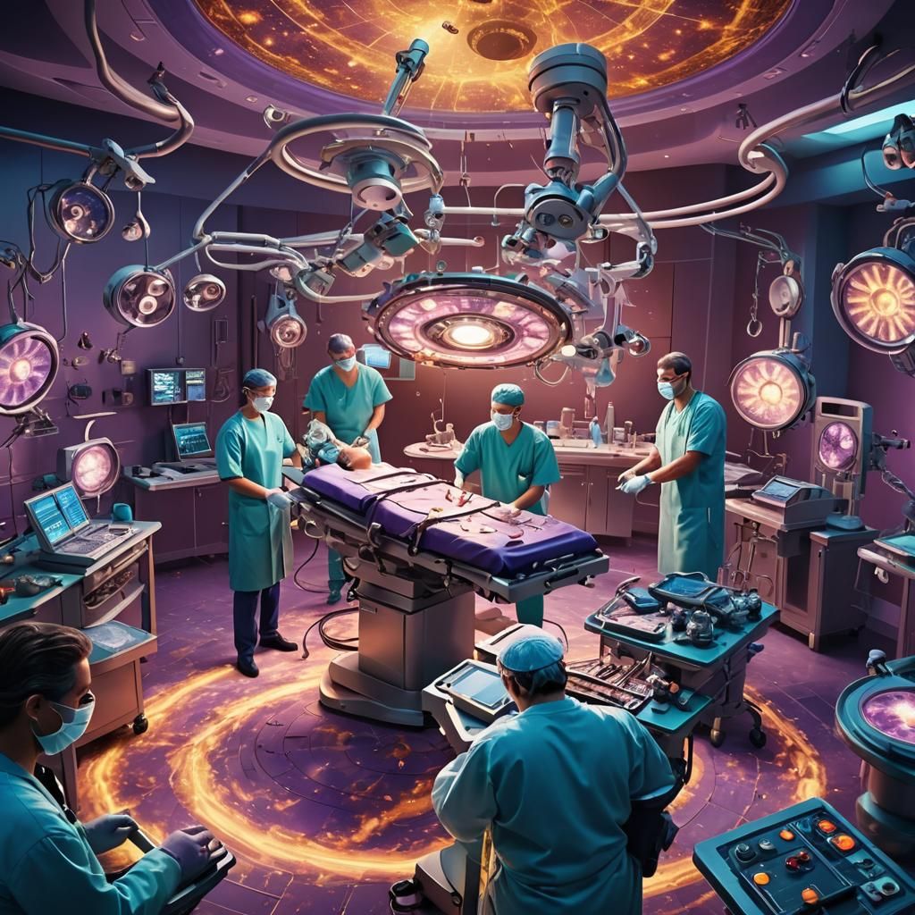 Doctor in Fantasy Operation Theater: Matte Painting