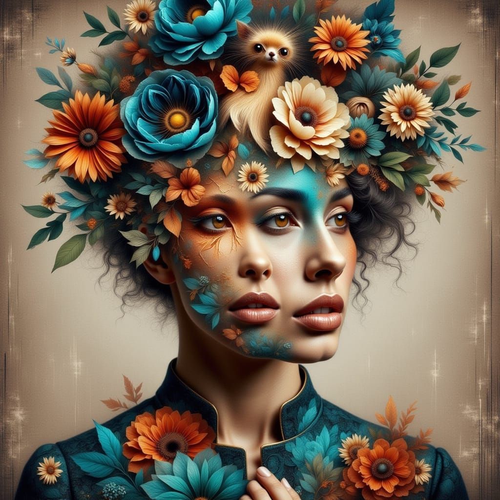 Abstract Dancer in Crackled Beauty