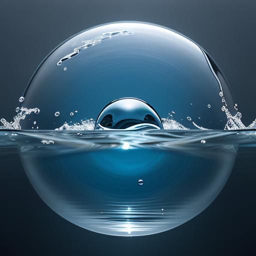 Water Sphere Bouncing: Macro Reflection and Refraction