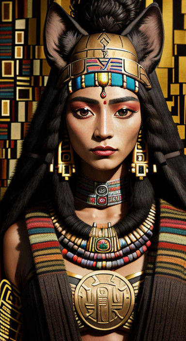 Surreal Aztec Beauty in a Post-Apocalyptic City, in the Styl...