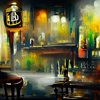 Empty Bar Seat: A Digital Painting