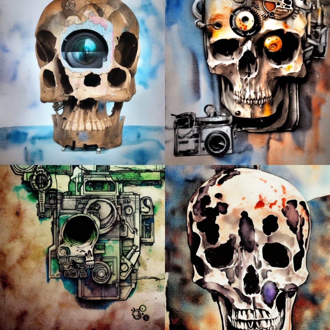 Steampunk Skull Camera: Post-Apocalyptic Concept Art