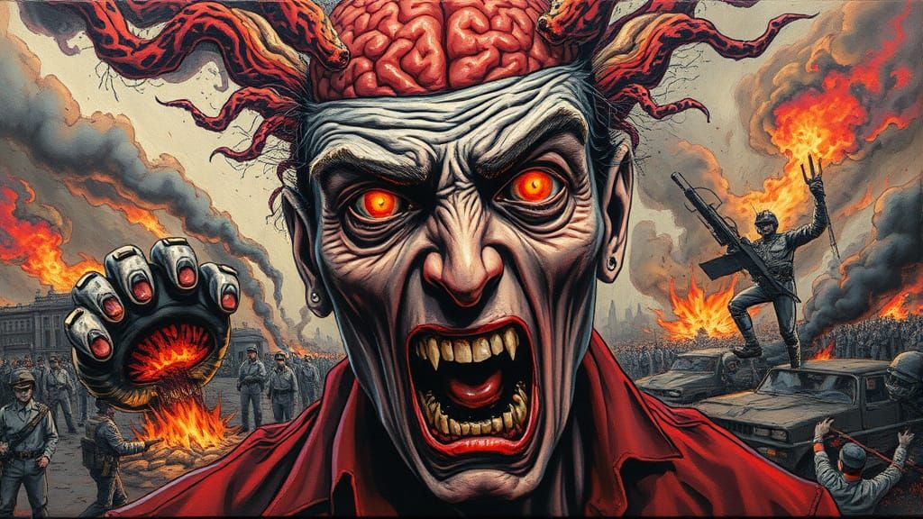 Distorted Psychedelic Schizoid Man in a World of Chaos