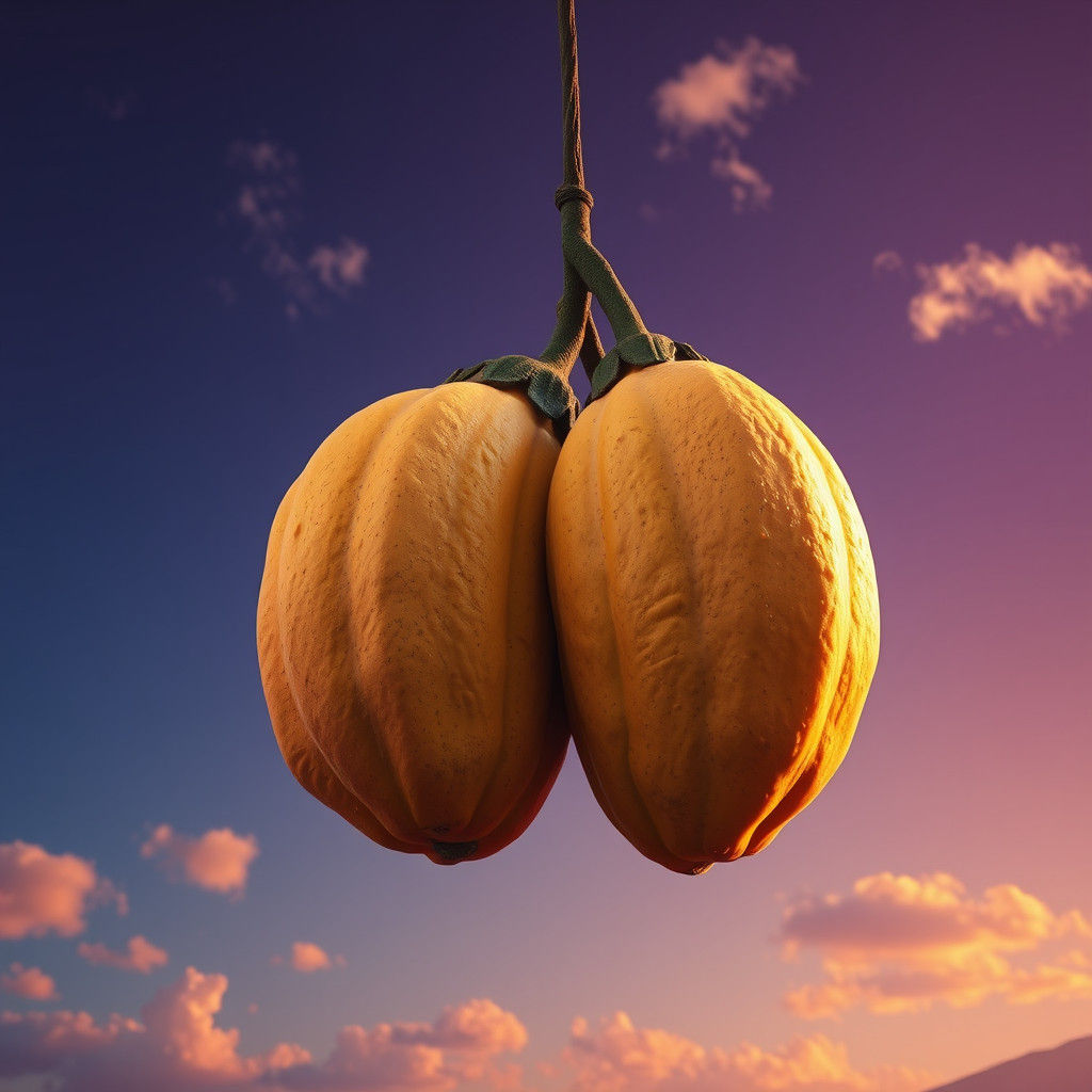 Oversized Plantain in Dreamlike Sky