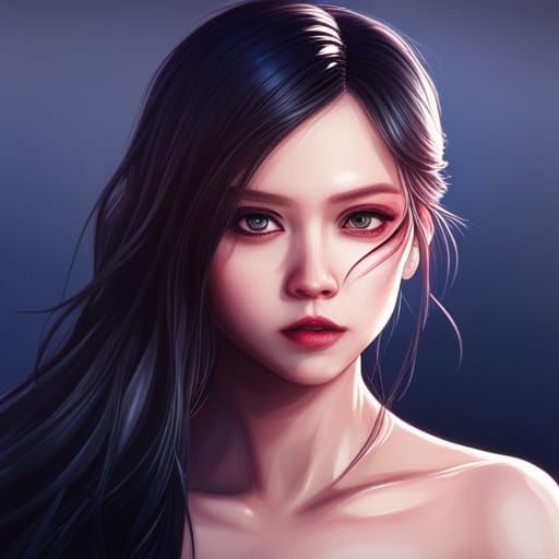 Anime-Style Portrait Inspired by Jennie from Blackpink
