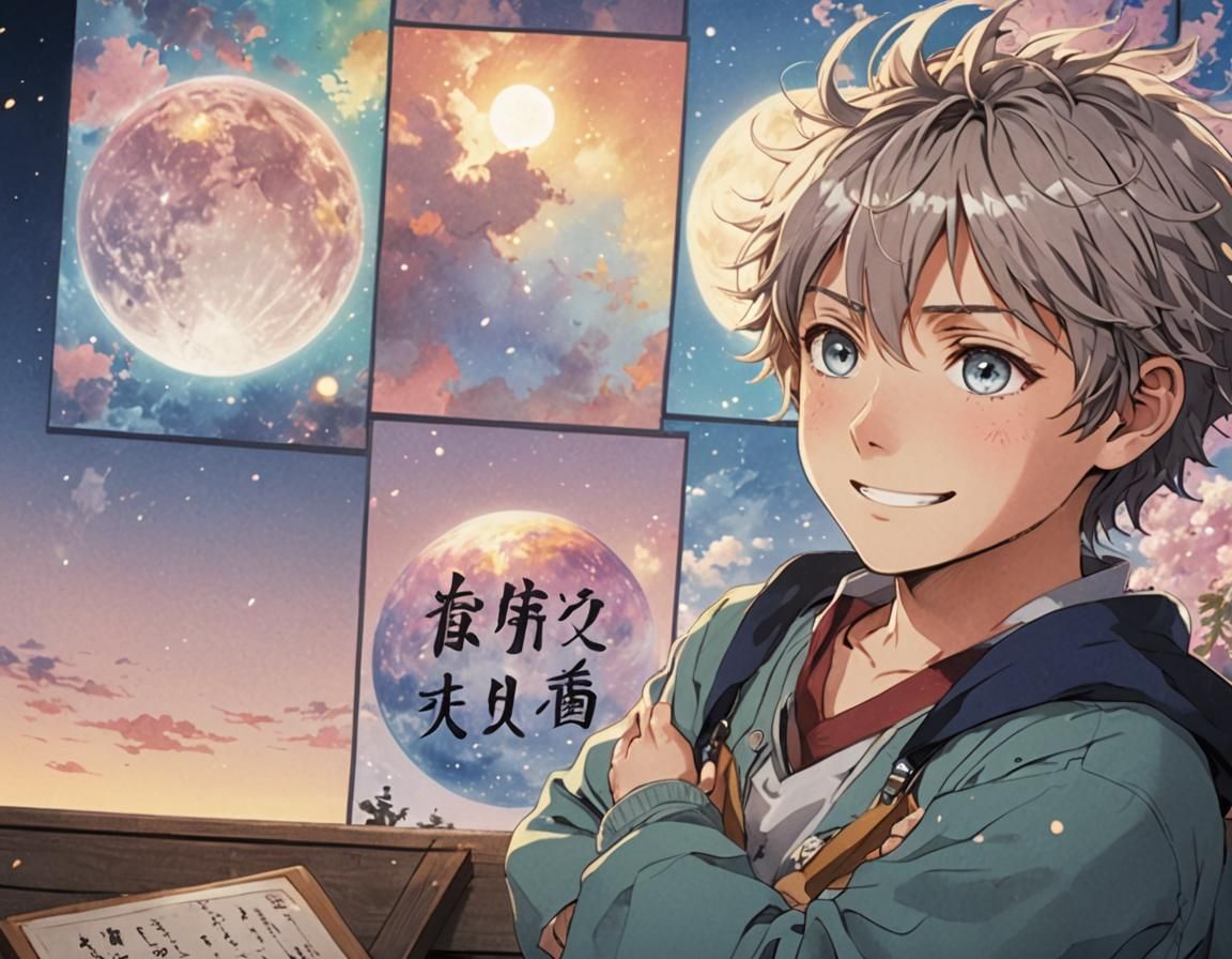 Anime Boy Key Visual in Pastel Colors