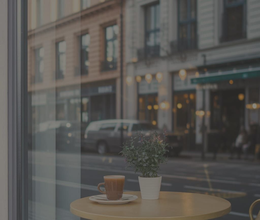 Flickering Café Scene in Soft Focus