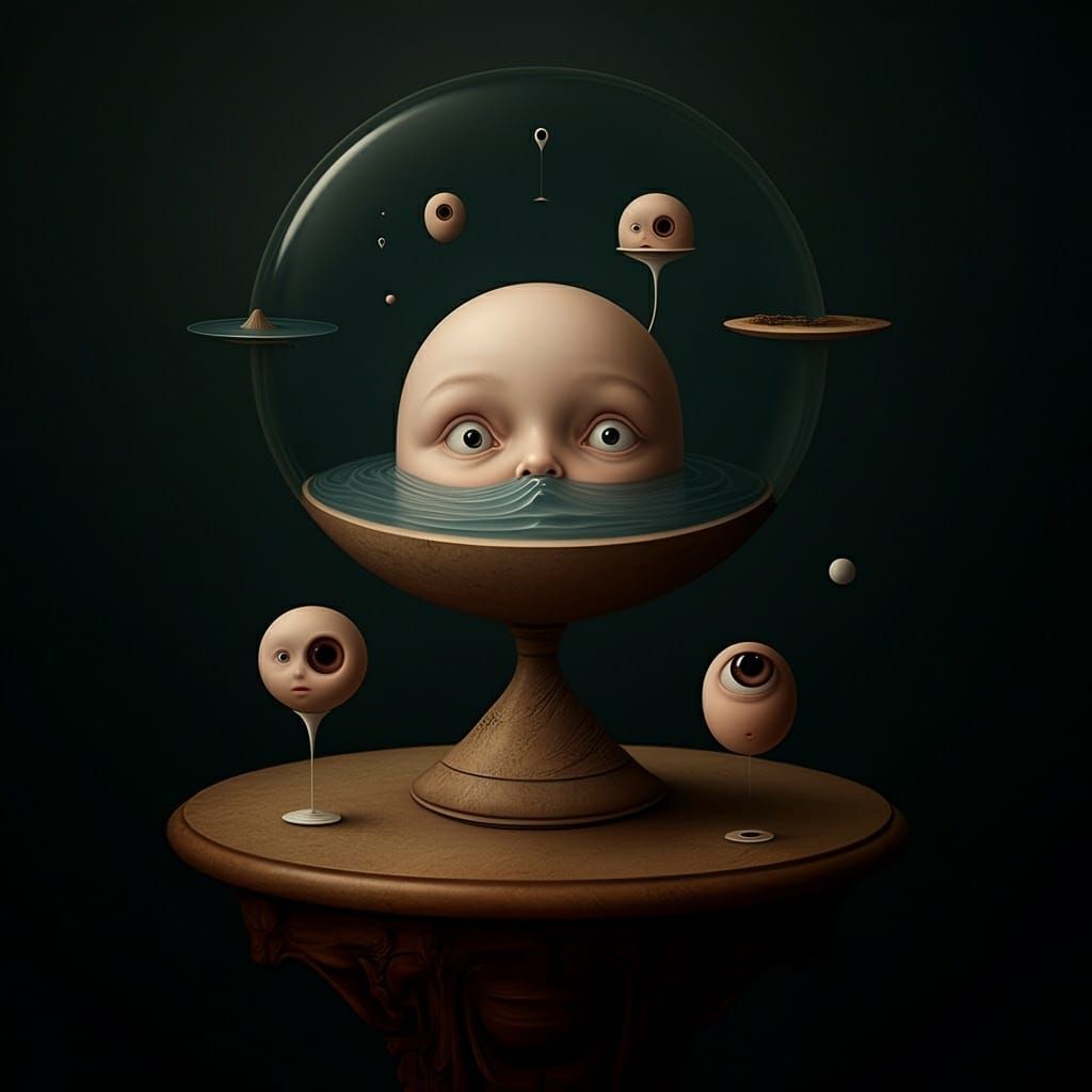 Surreal Uncanny Art: A Mysterious Dreamscape
