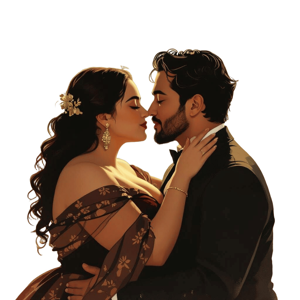 Woman Kissing Man: A Tender Moment