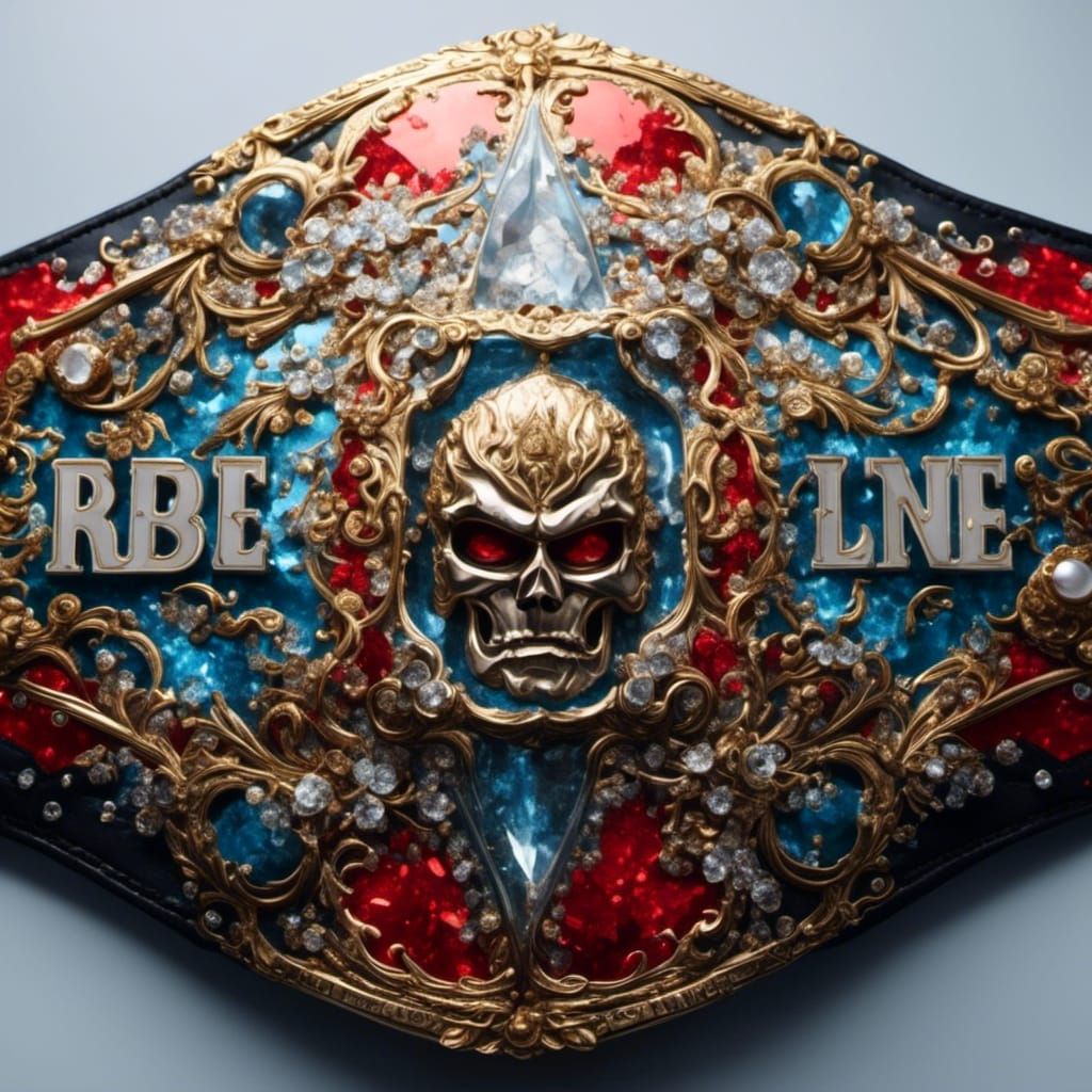 Hyperrealistic Pro Wrestling Championship Title Belt