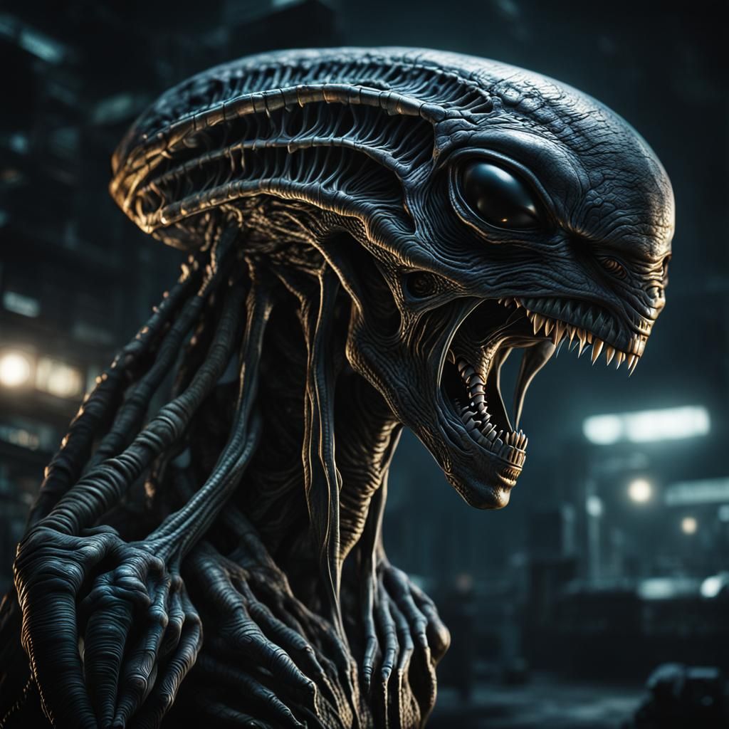 Hyperrealistic Alien with Intricate Details