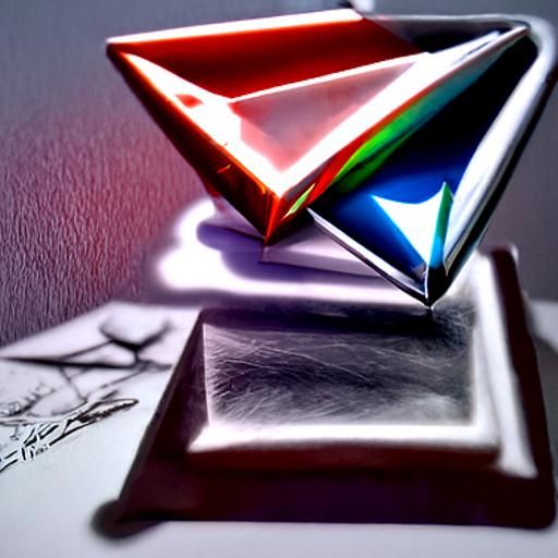 Impossible Triangle with Aurora, 3D Illusion