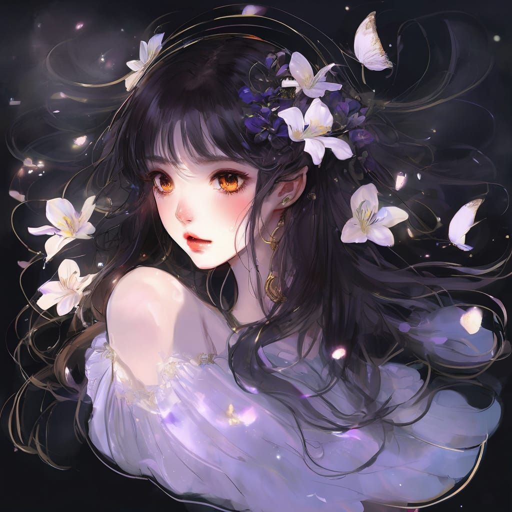 Impressionist Portrait of Girl with Jelly Eyes