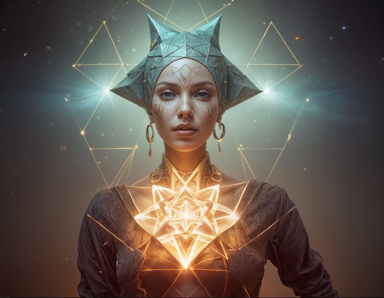 Geometric Starscape in Detailed Volumetric Lighting