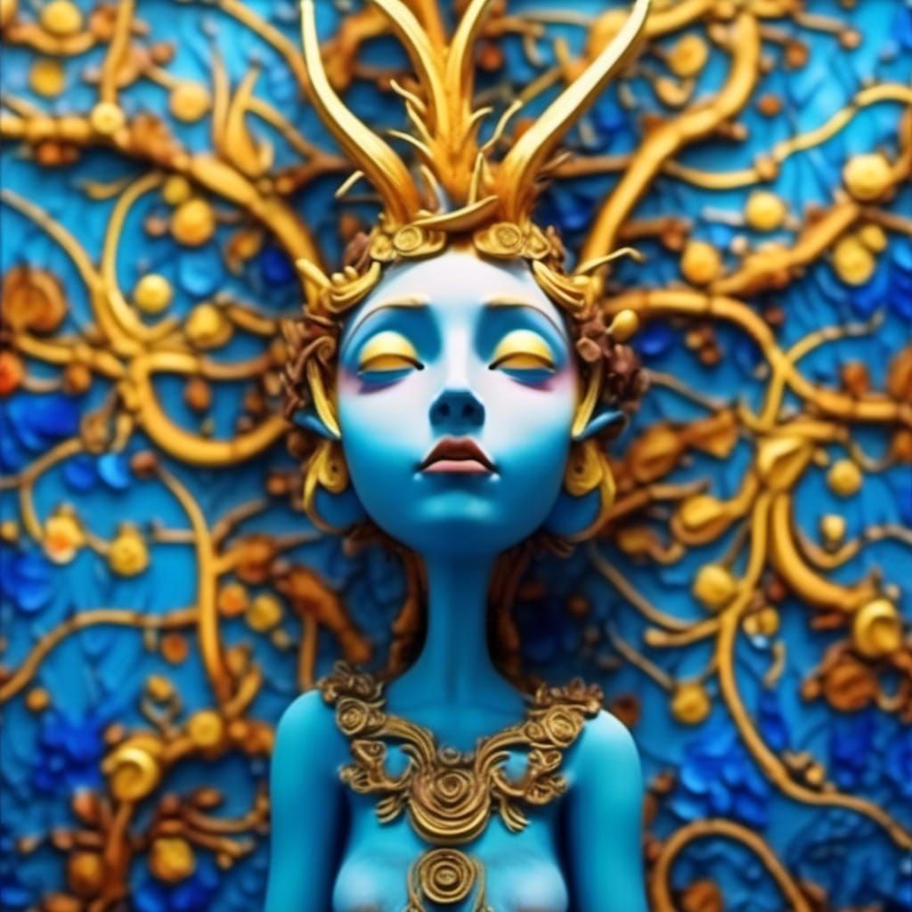 Pan the Satyr Dancing in a Field as Papercraft