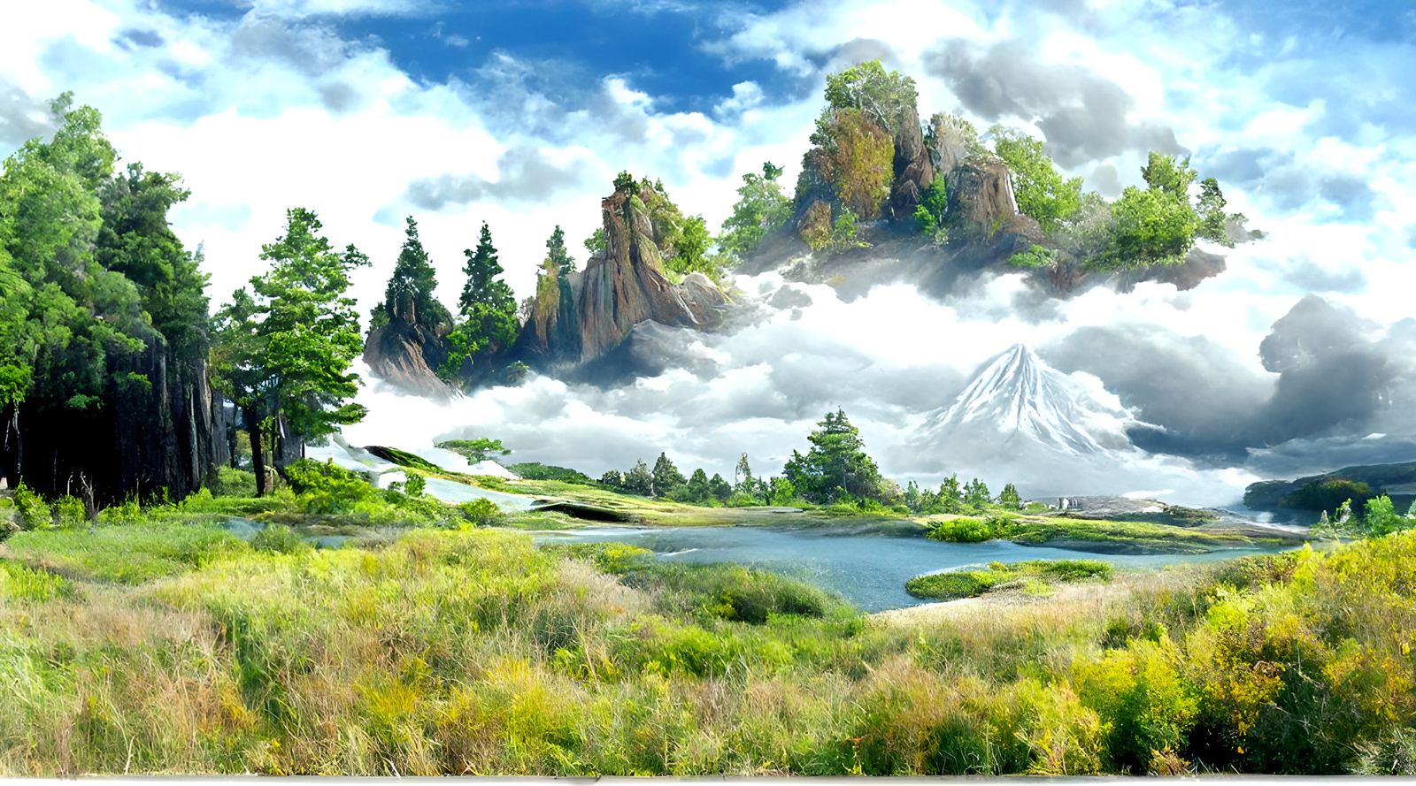 Anime Landscape Vista Inspired by Landscape Masters