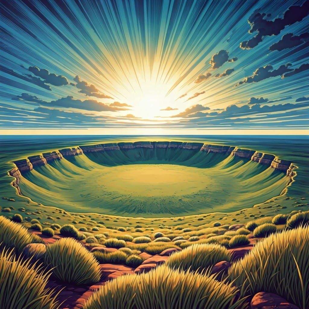 Ethereal Landscape of the Vredefort Dome Meteorite Crater