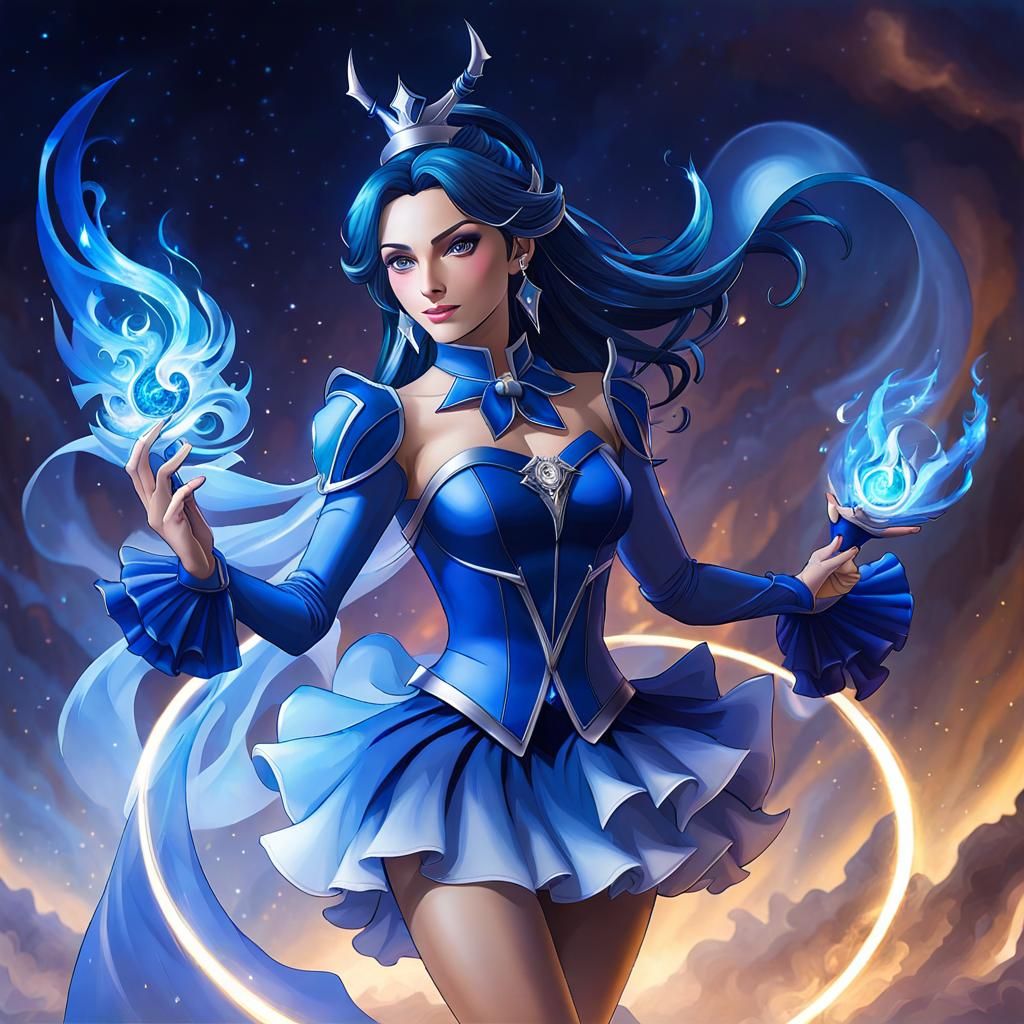 Blue Fire Sorceress