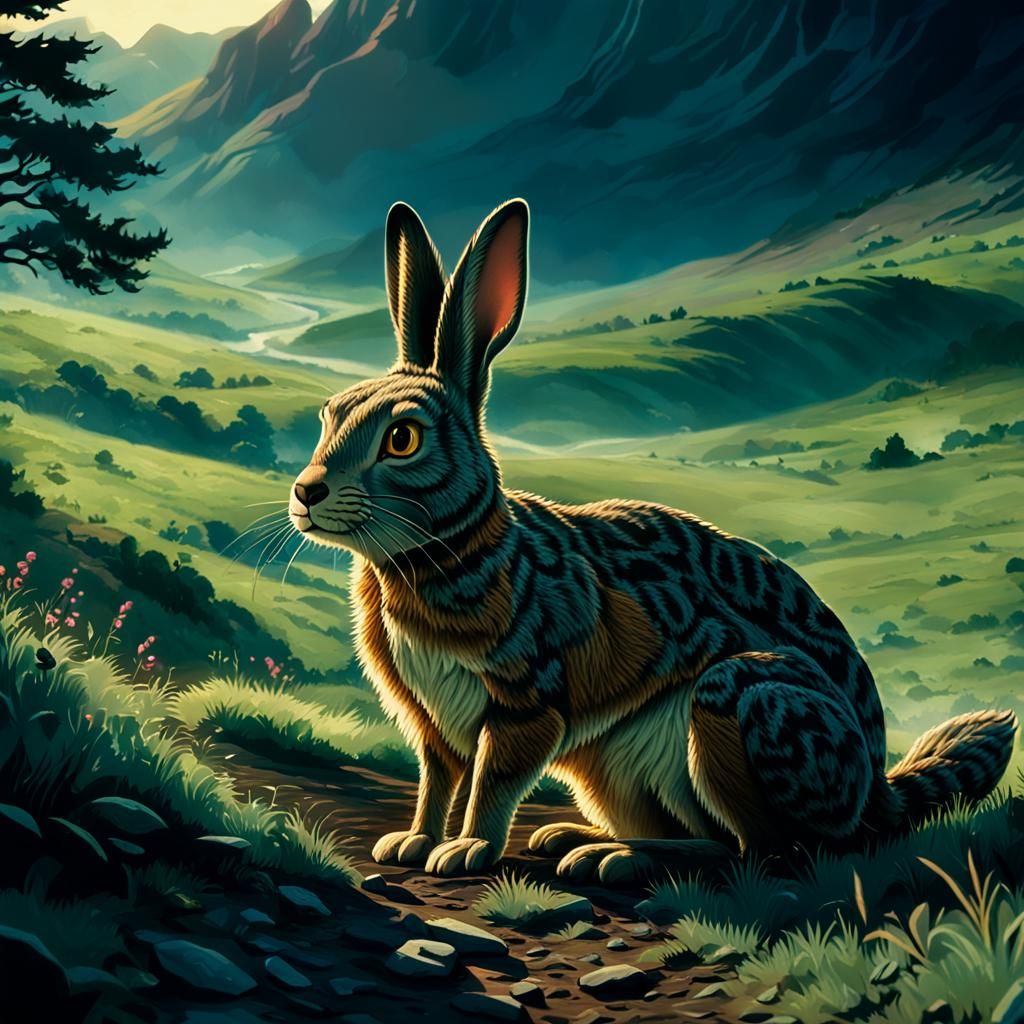 Dramatic Cinematic Still from Watership Down