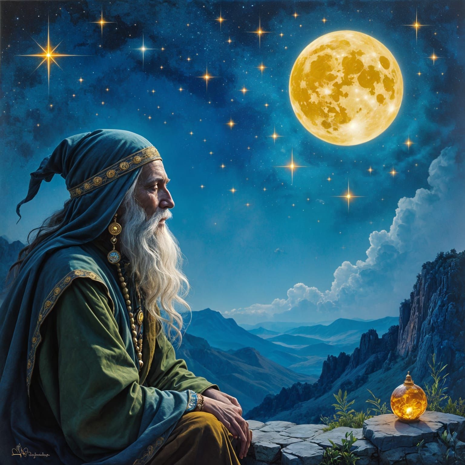 Wise Druid Oracle with Future Seeing Eyes