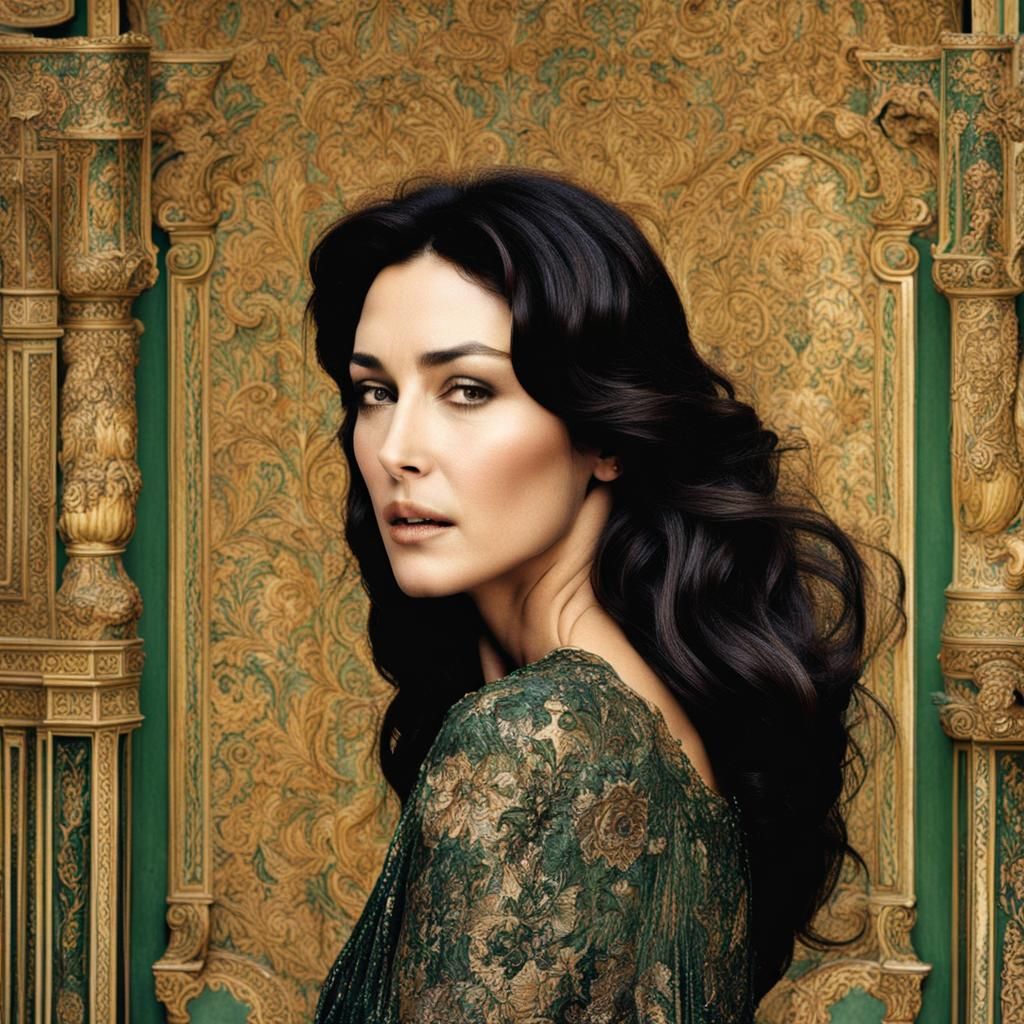 Monica Bellucci Portrait: Photorealistic Digital Art