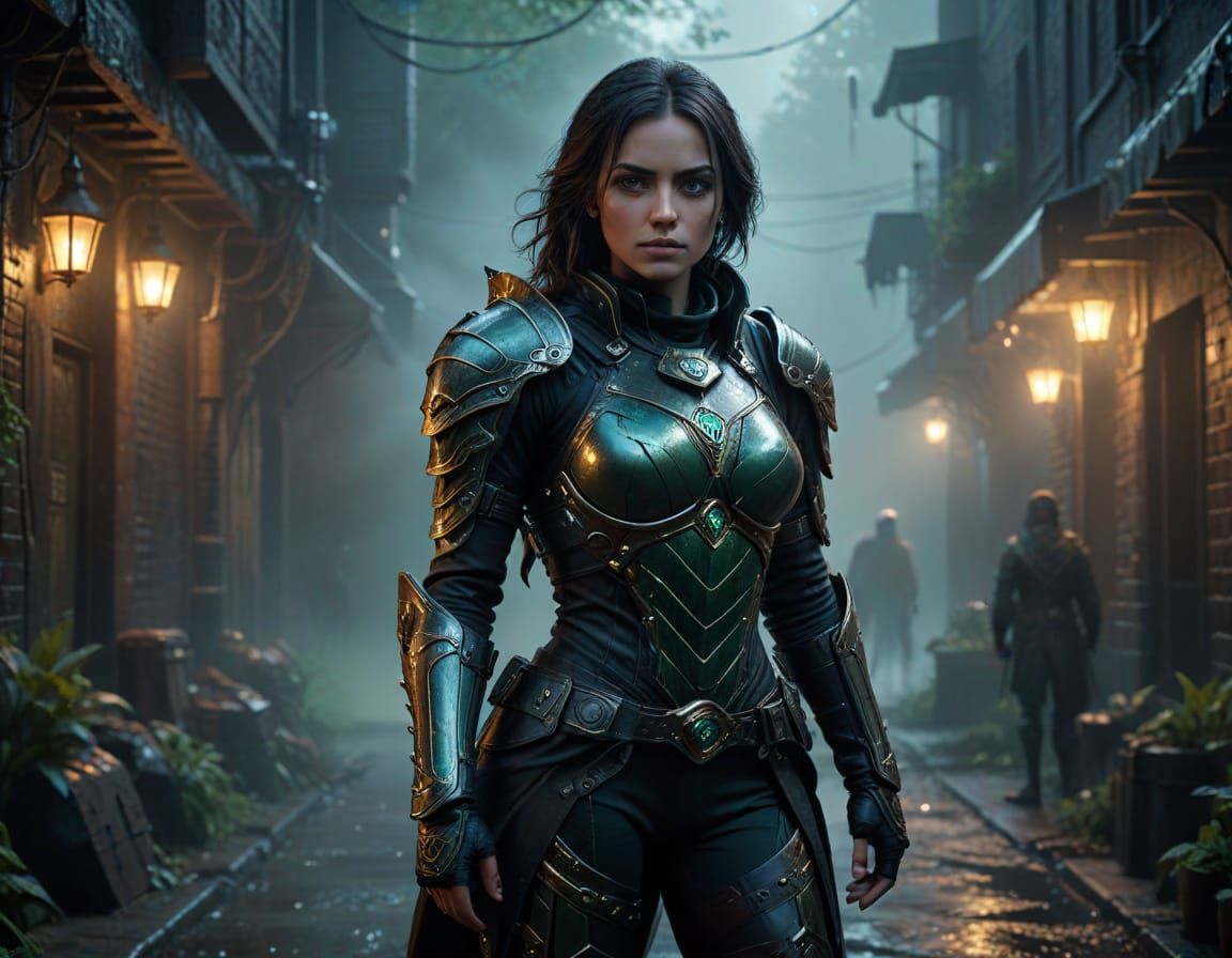 Fantasy Rogue Emerges from Misty Alley in Cinematic Sci-Fi S...