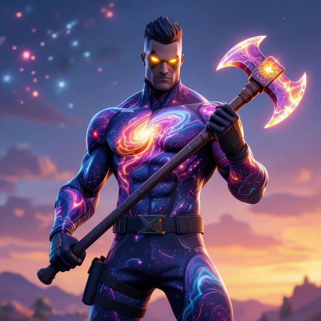 Galaxy Man Fortnite Character in Unreal Engine 5