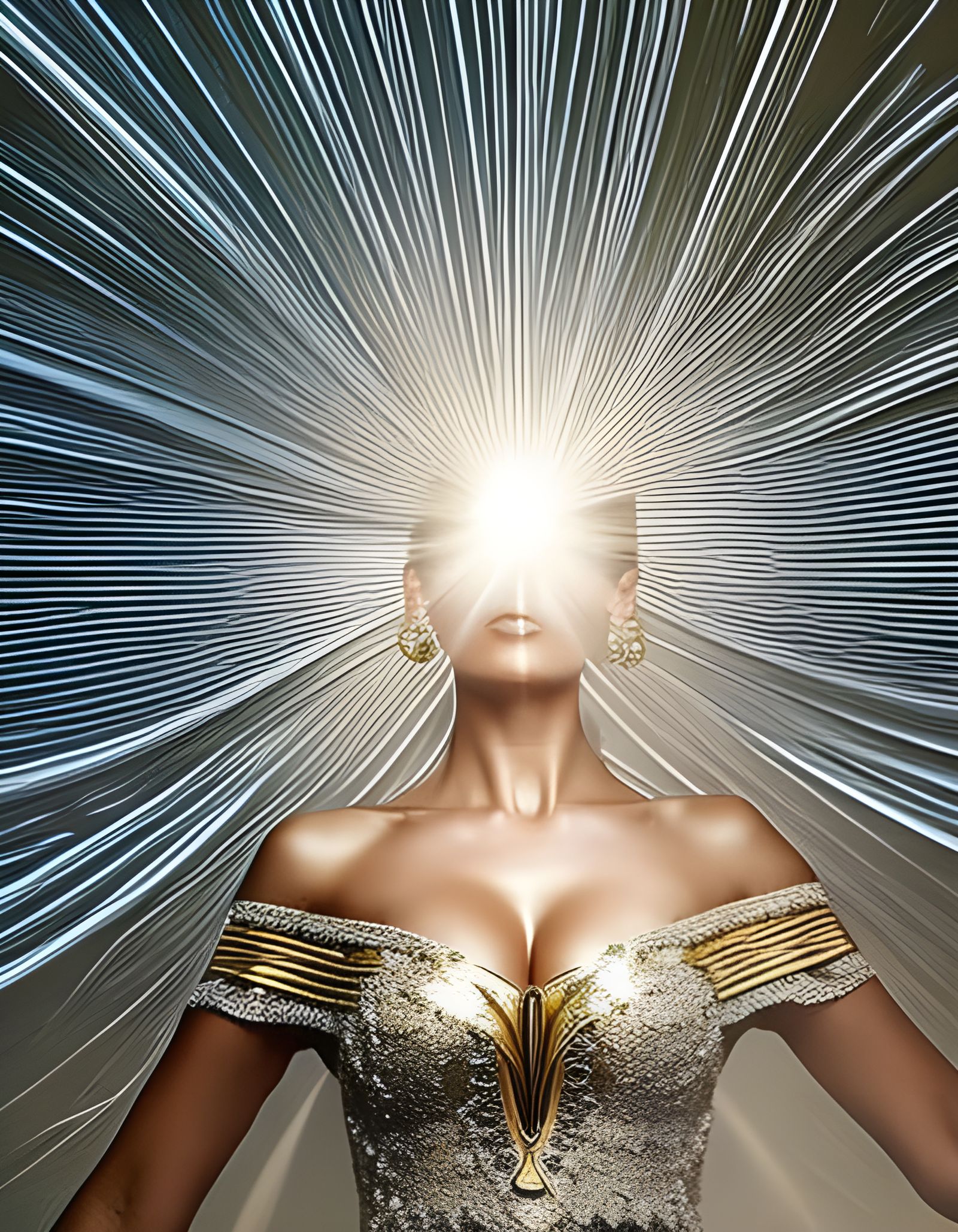 Elegant Woman in Botanical Steamboat Art