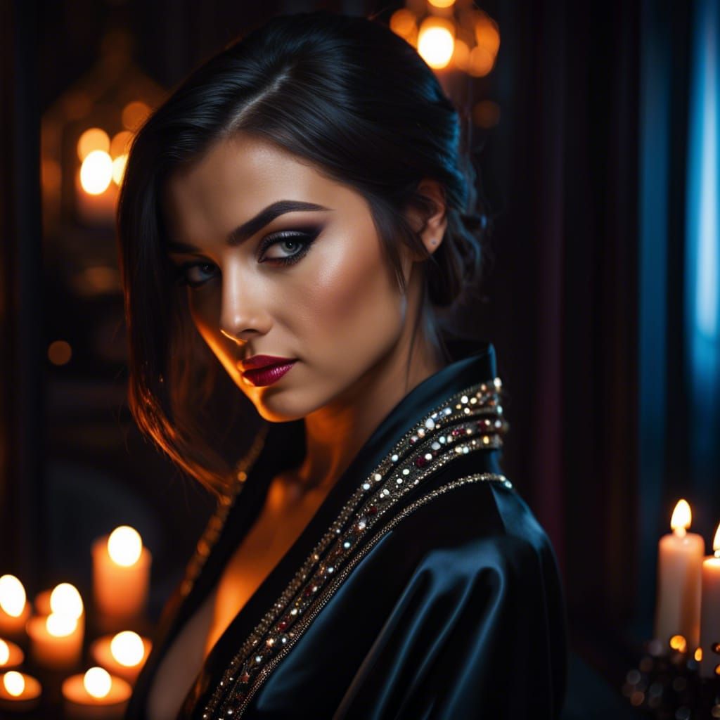 Beautiful Tatar Girl Portrait in Lingerie