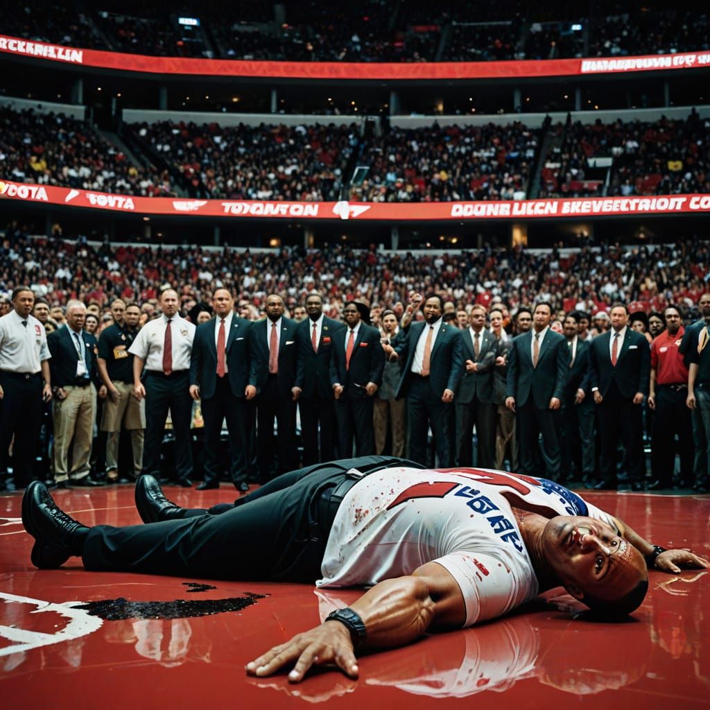 The Rock in a Cinematic Bloodshed at Toyota Center