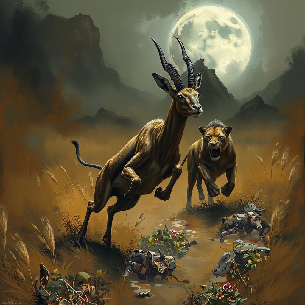 Epic Gazelle and Lioness Creation