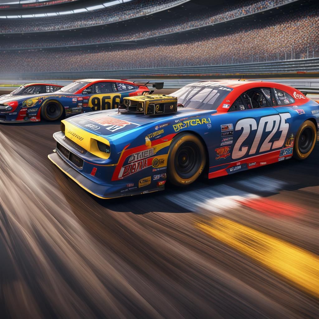 Stock Car Racing on Daytona-like Track